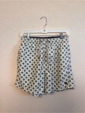 Islandhaze Cream Men’s Swim Shorts with Subtle Abstract Design